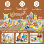 Building set with small houses for children construction toy