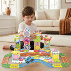 Building set with small houses for children construction toy