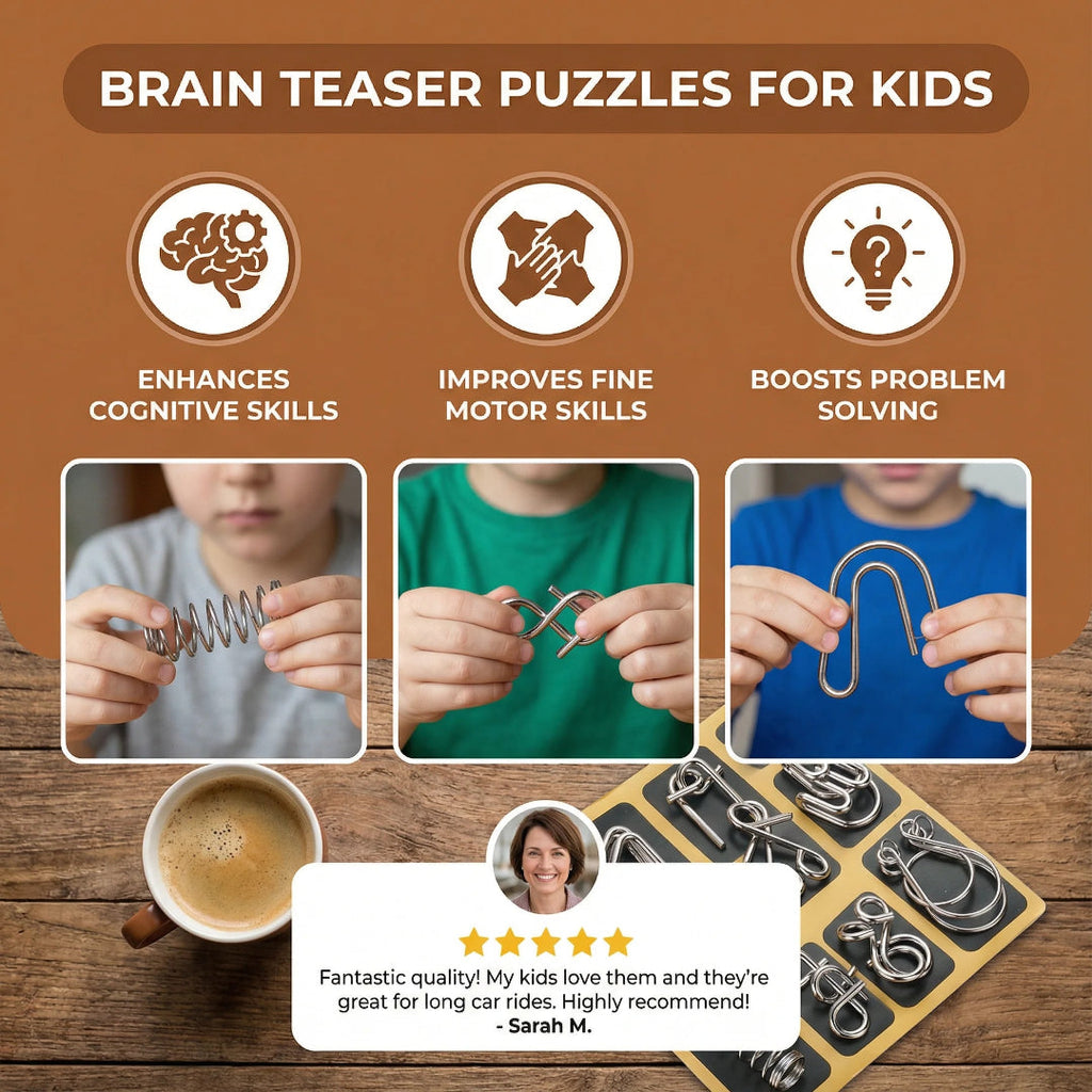 Metal puzzle set strategic logic game