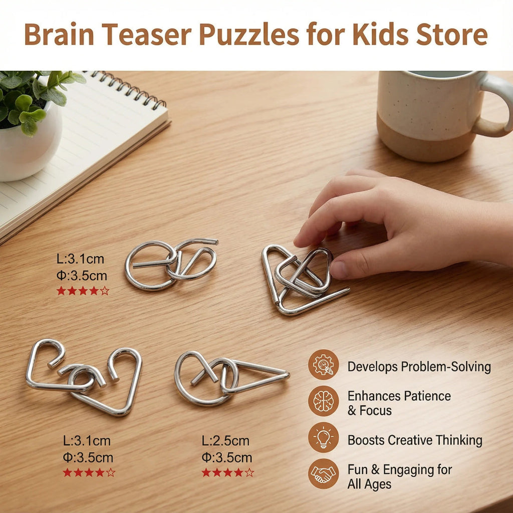 Metal puzzle set strategic logic game