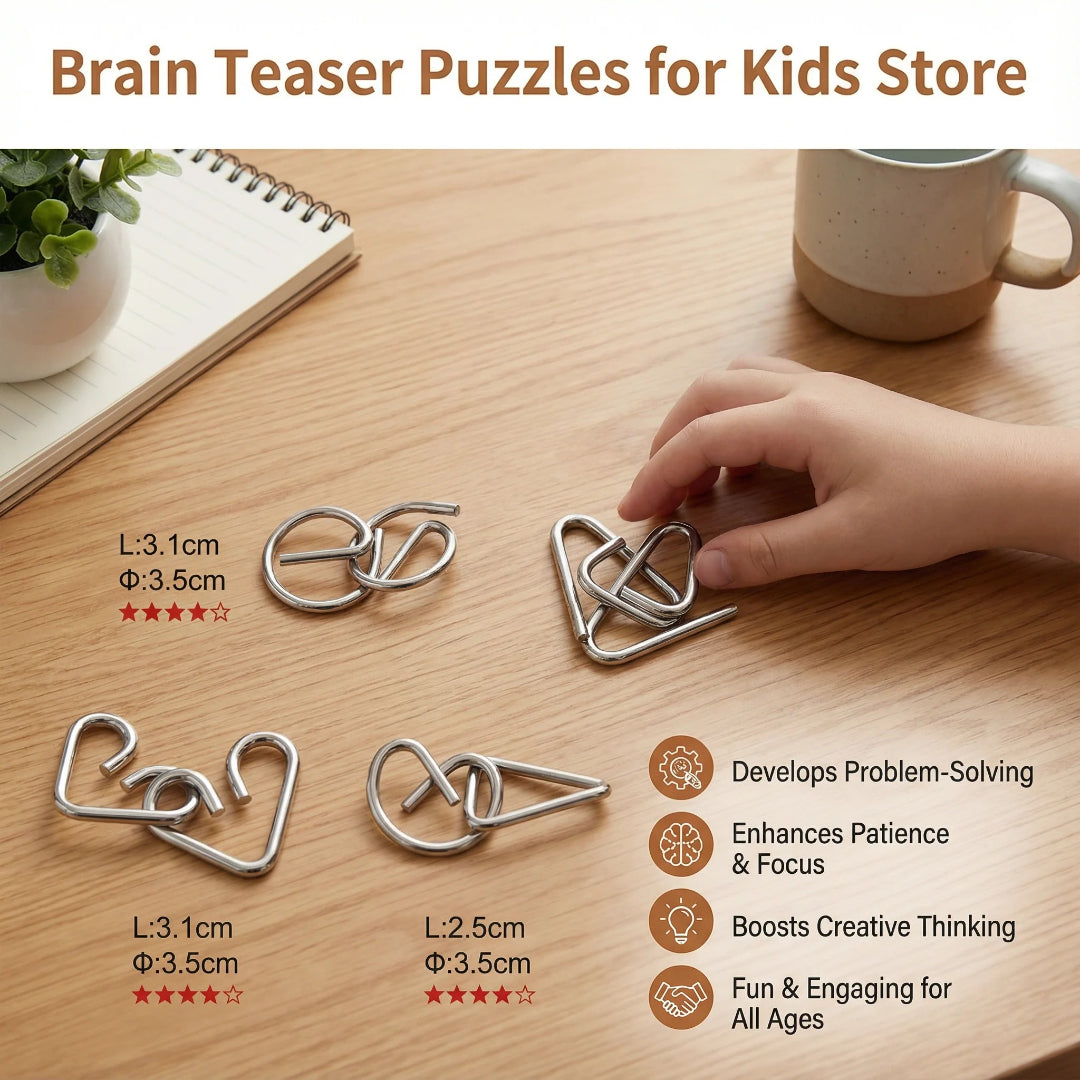 Metal puzzle set strategic logic game