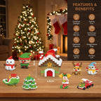 Christmas figures building set creative construction toy