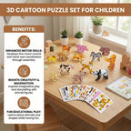 3D Cartoon Puzzle Building Toys for Kids