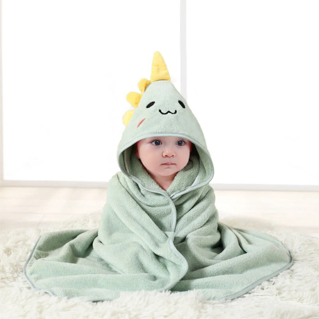 Baby bath towel in soft absorbent material